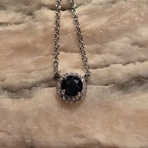 Genuine Sapphire Silver Necklace